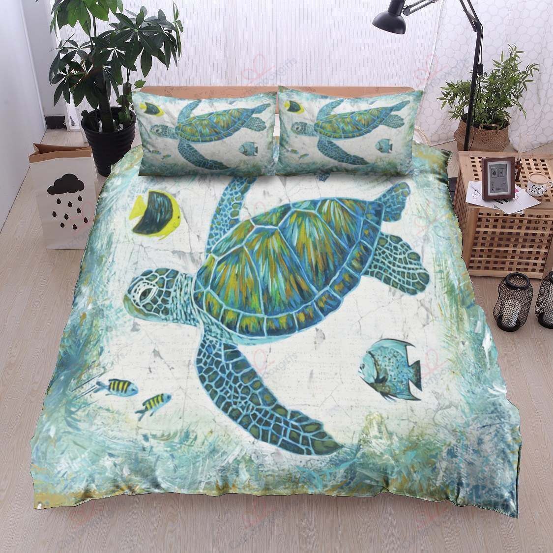 Sea Turtle In Ocean Bedding Set
