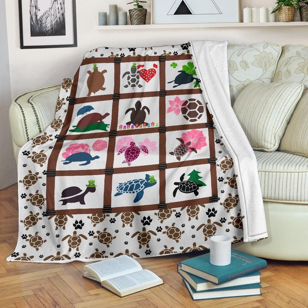 Sea Turtle Lovers Sherpa Fleece Blanket