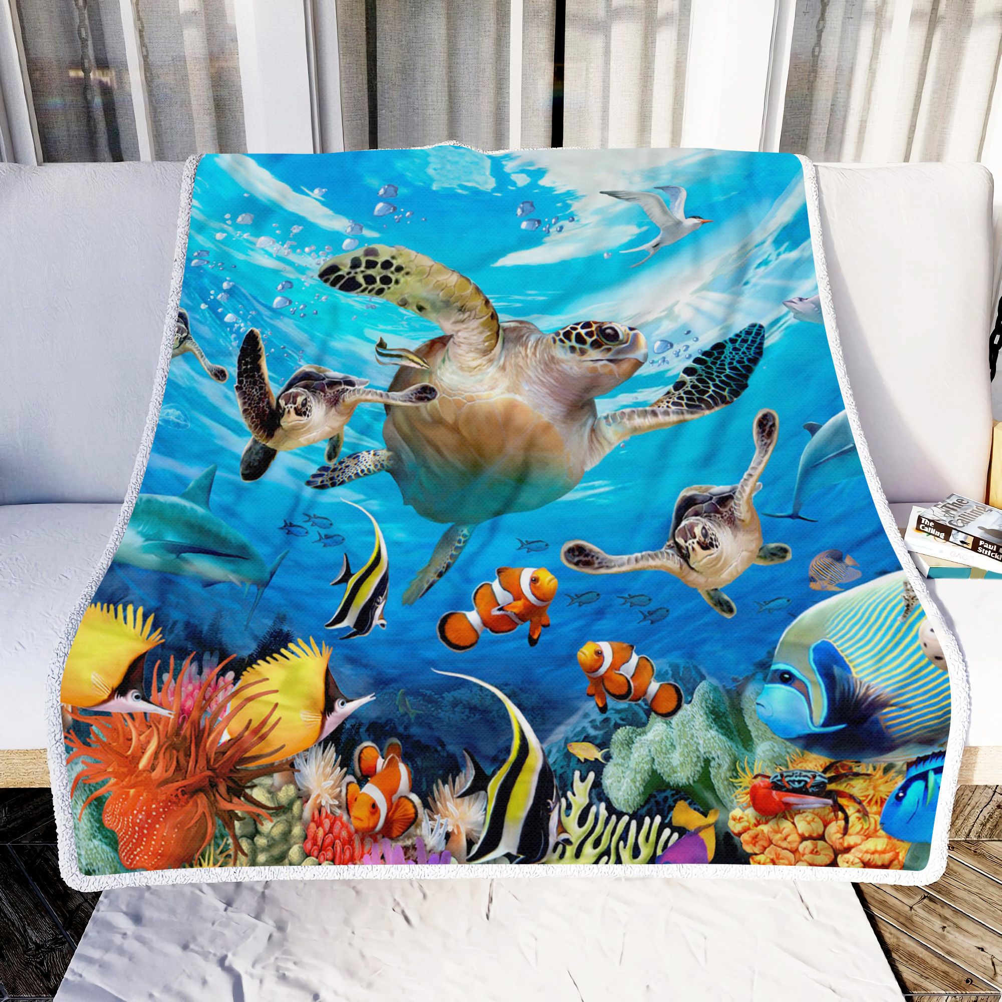 Sea Turtle Fleece Blanket