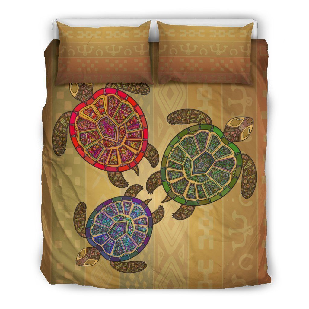 Sea Turtle Tribal Colorful Bedding Set