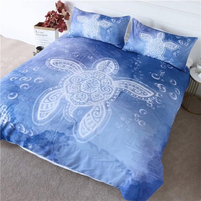 Sea Turtle Under Ocean Bedding Set