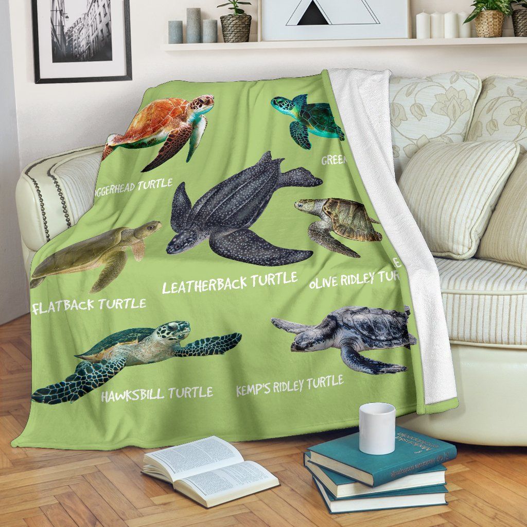 Sea Turtles Sherpa Fleece Blanket