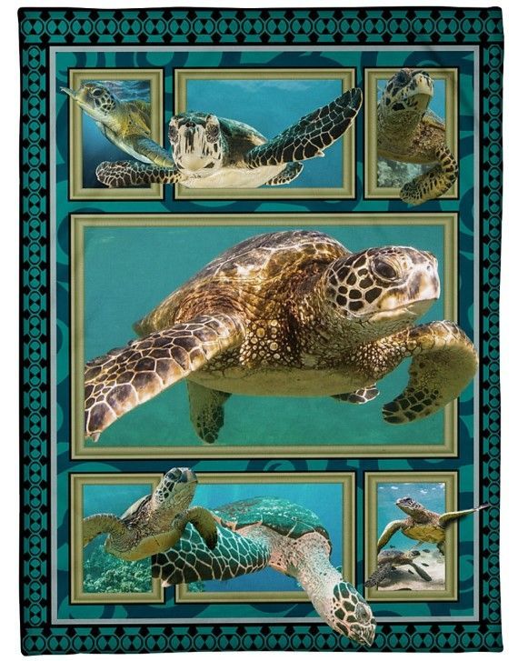 Sea Turtles Sherpa Fleece Blanket