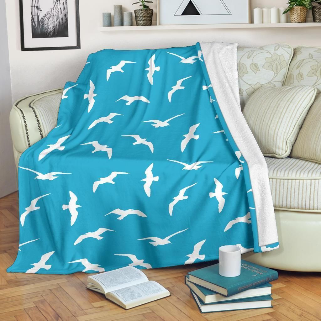 Seagull Sherpa Fleece Blanket