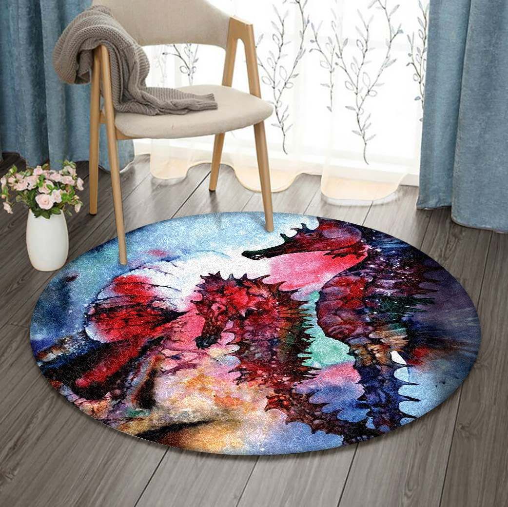 Seahorse Round Carpet