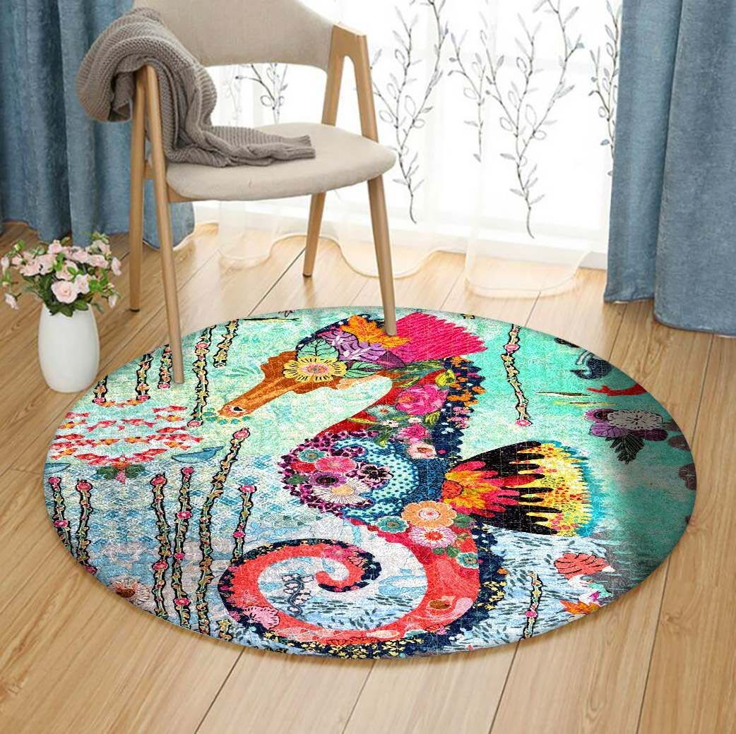 Seahorse Round Carpet