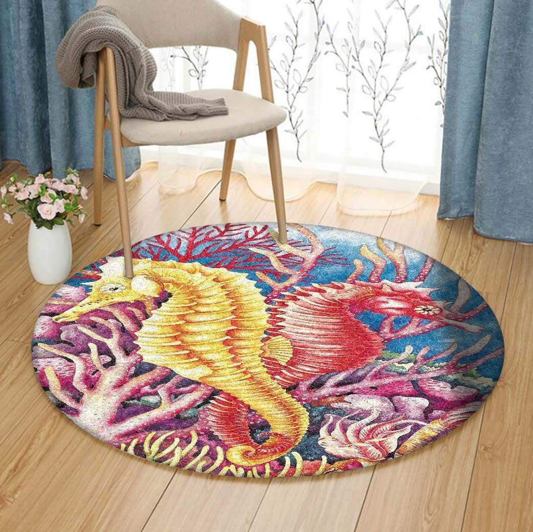 Seahorse Round Carpet