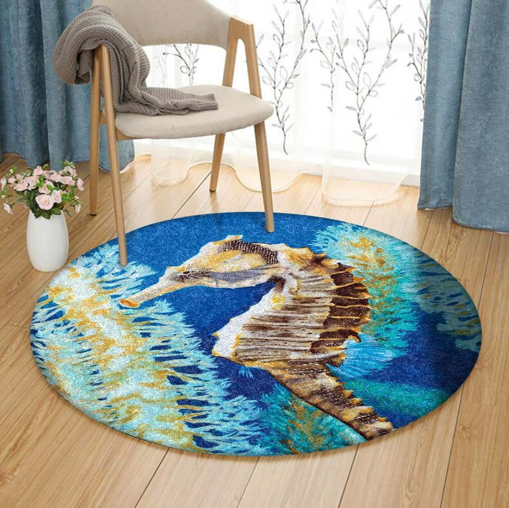 Seahorse Round Carpet