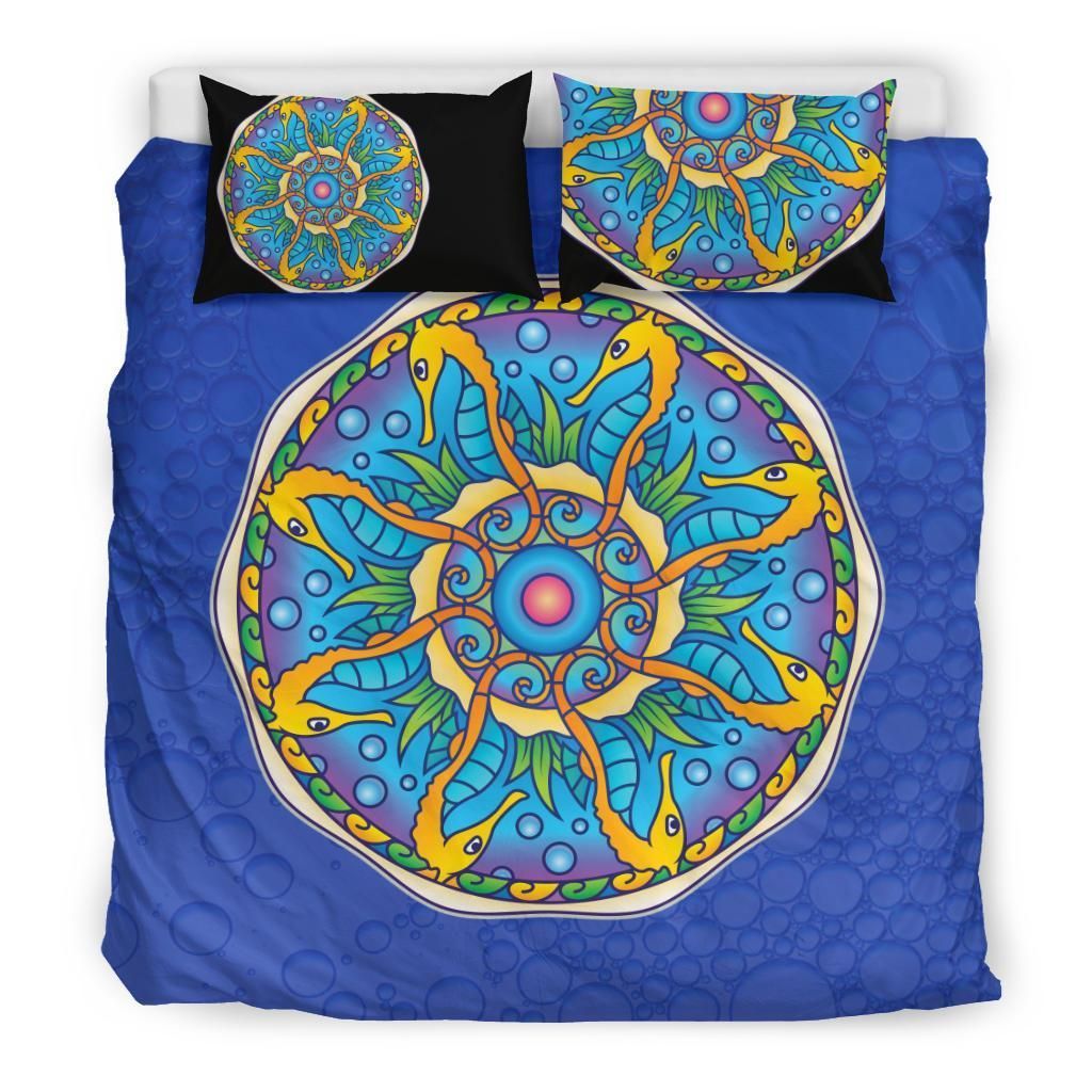 Seahorse Mandala Bedding Set