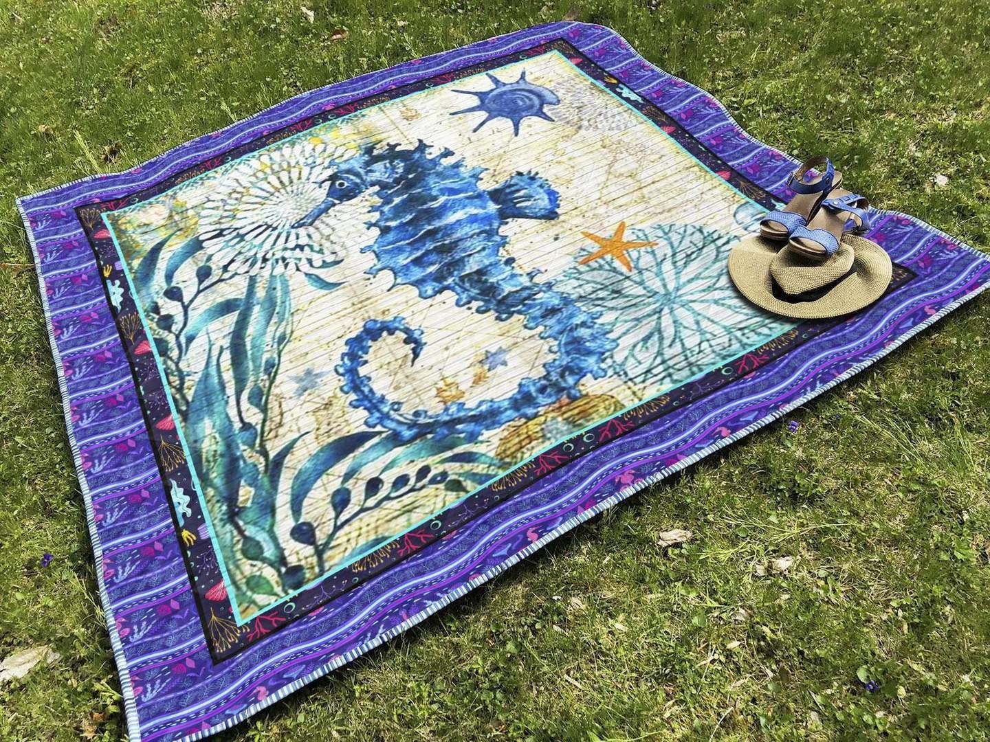 Seahorse NA190706B TBG Quilt Blanket