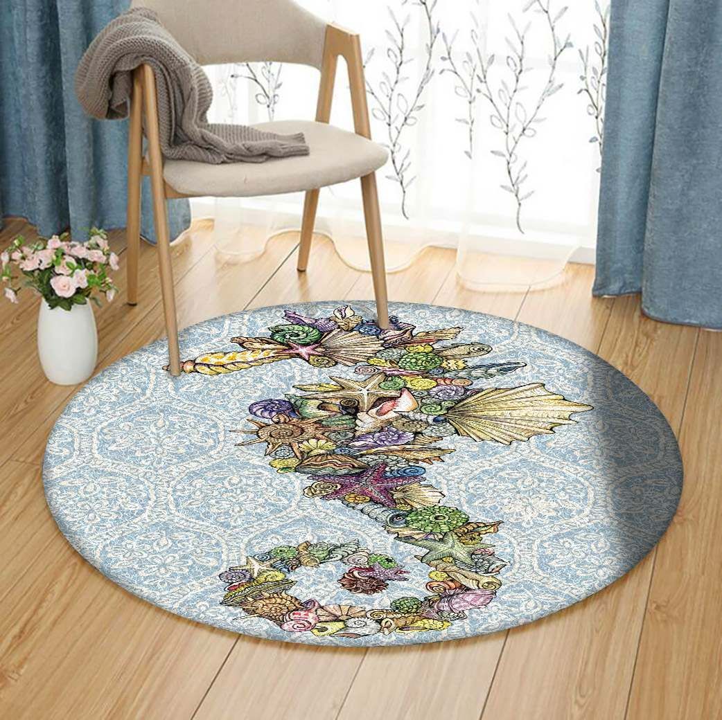 Seahorse Round Carpet