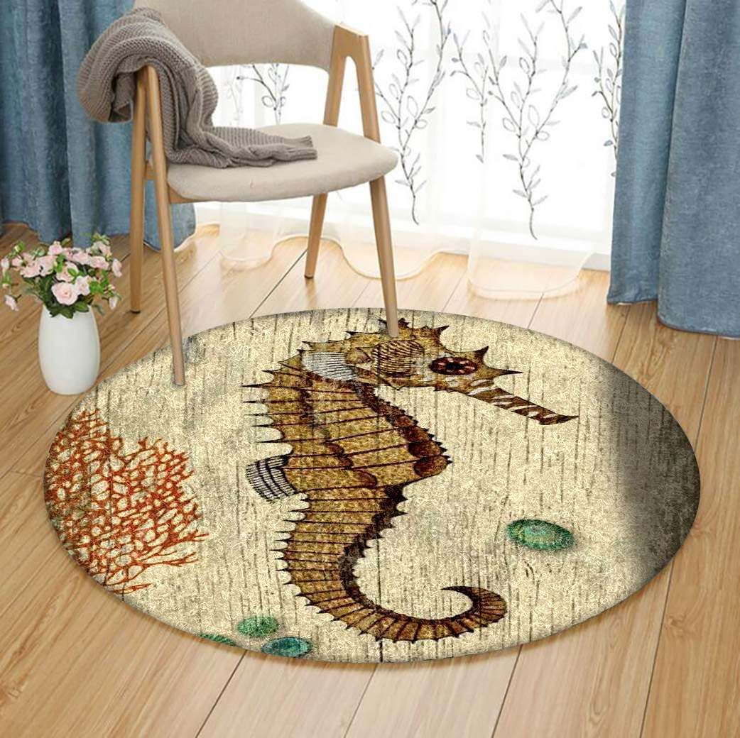 Seahorse Round Carpet