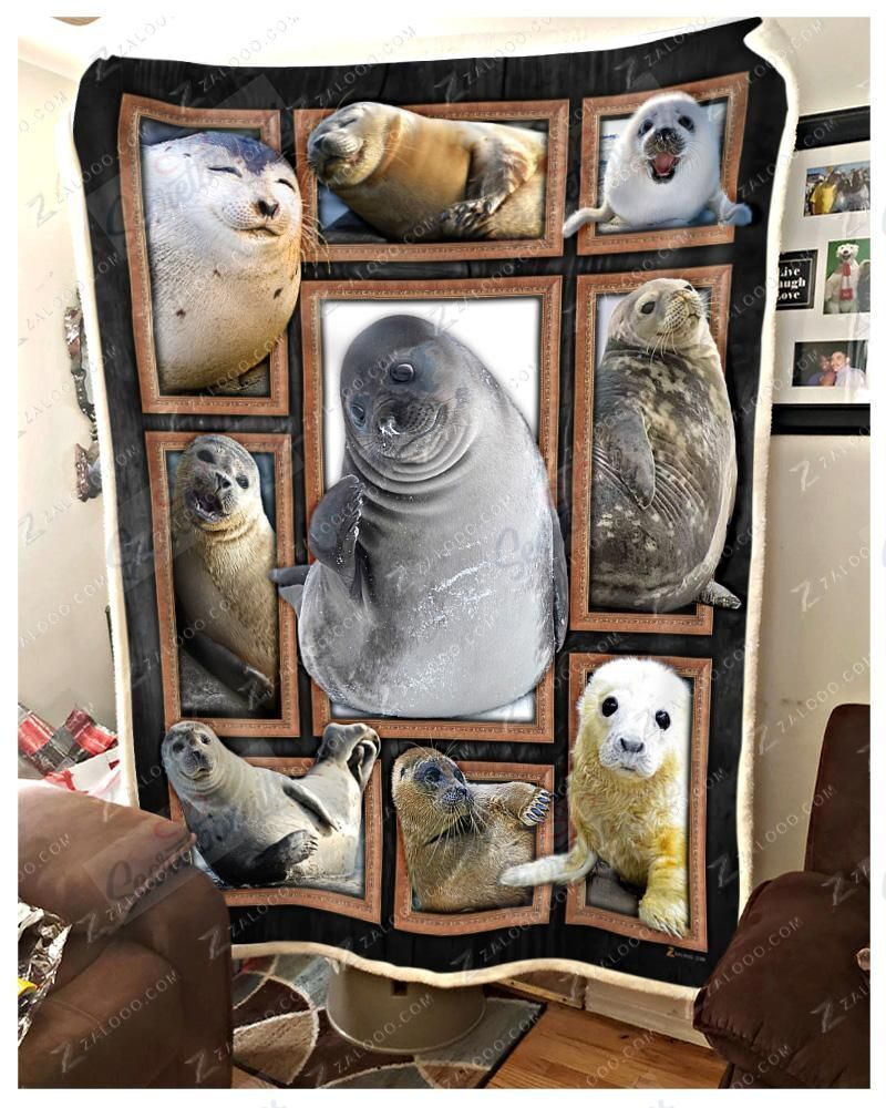 Seal Cute Seals Fleece Blanket