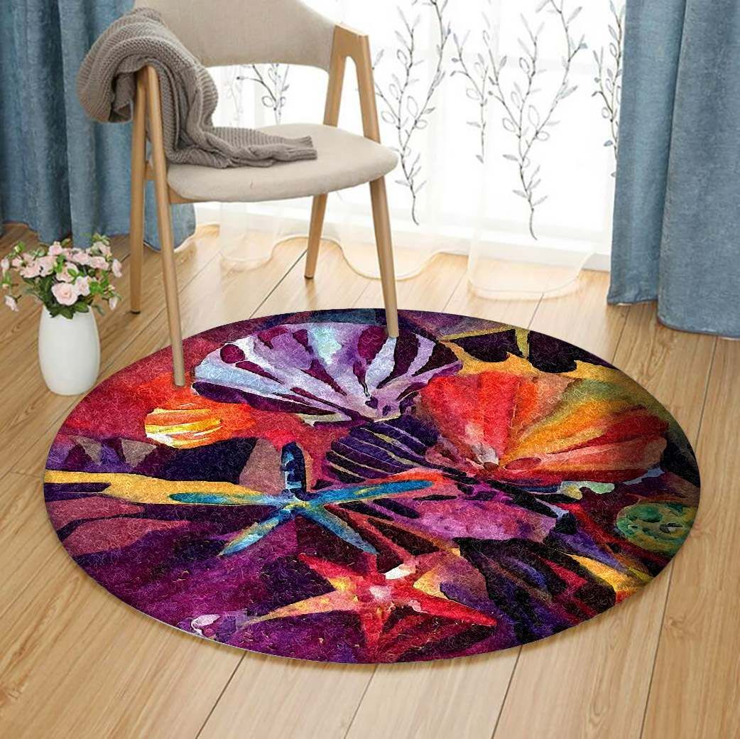 Seashell Party Round Carpet
