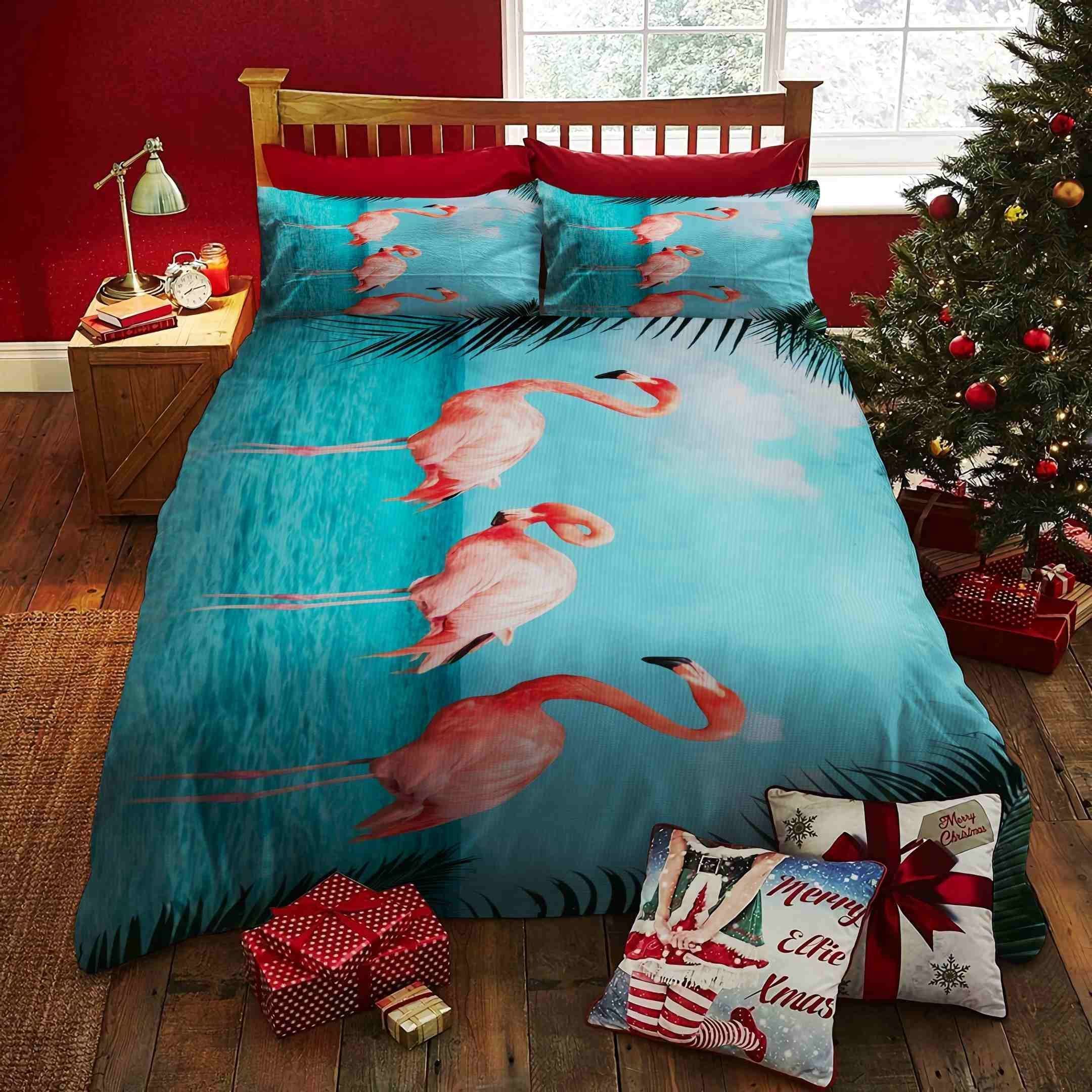 Seaside Flamingo Bedding Set
