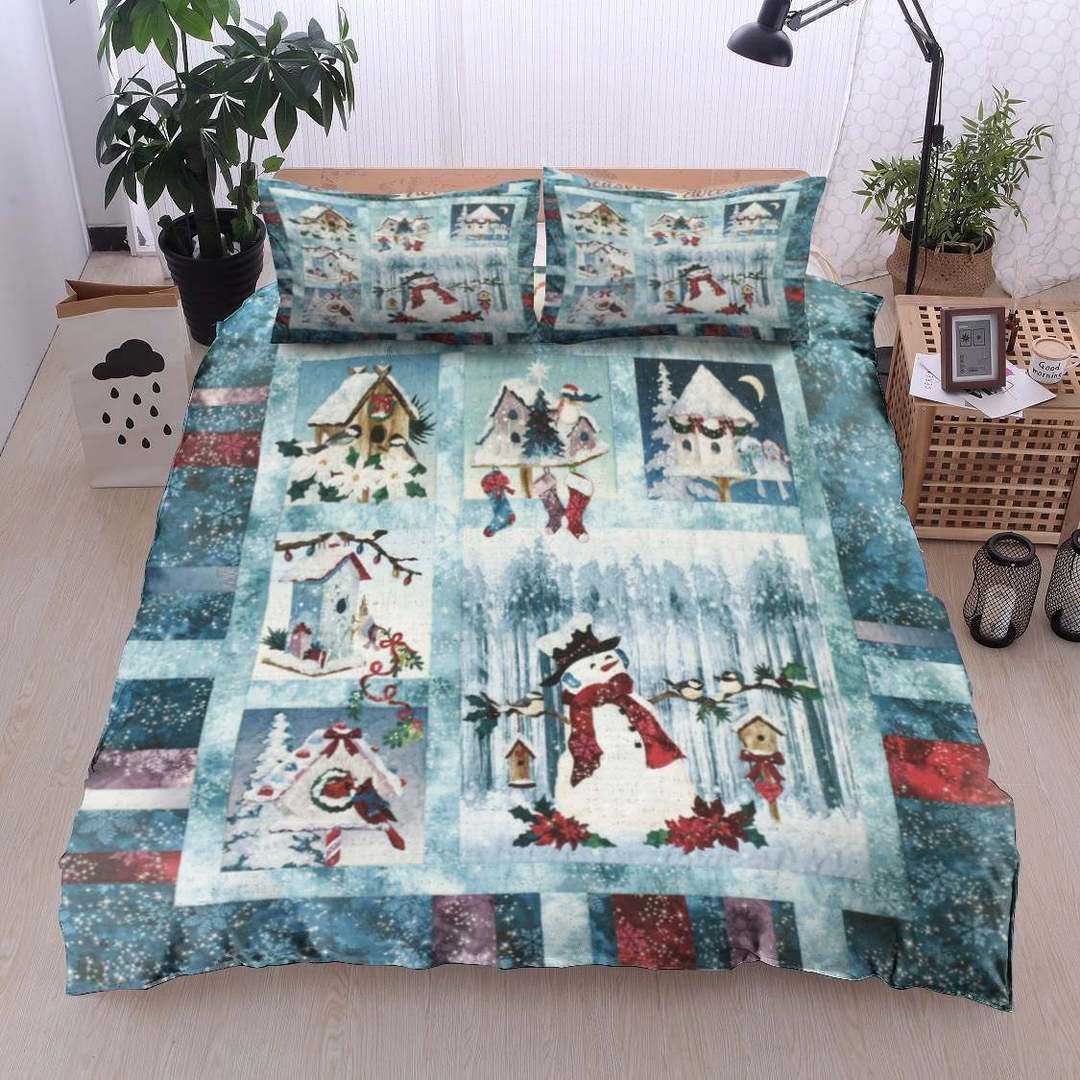 Seasons Tweetings Snowman Christmas Bedding Set