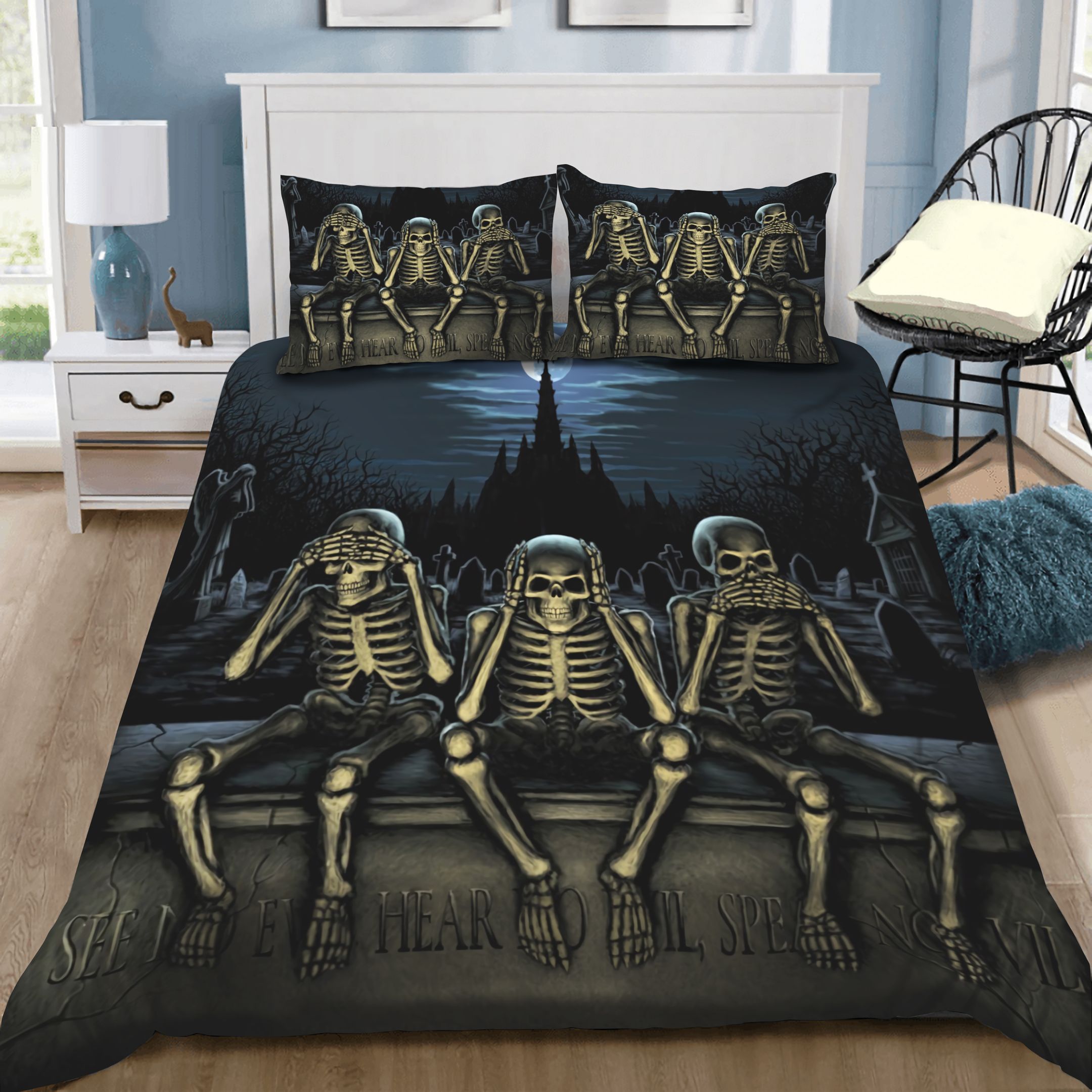 See Vno Evil Bedding Set