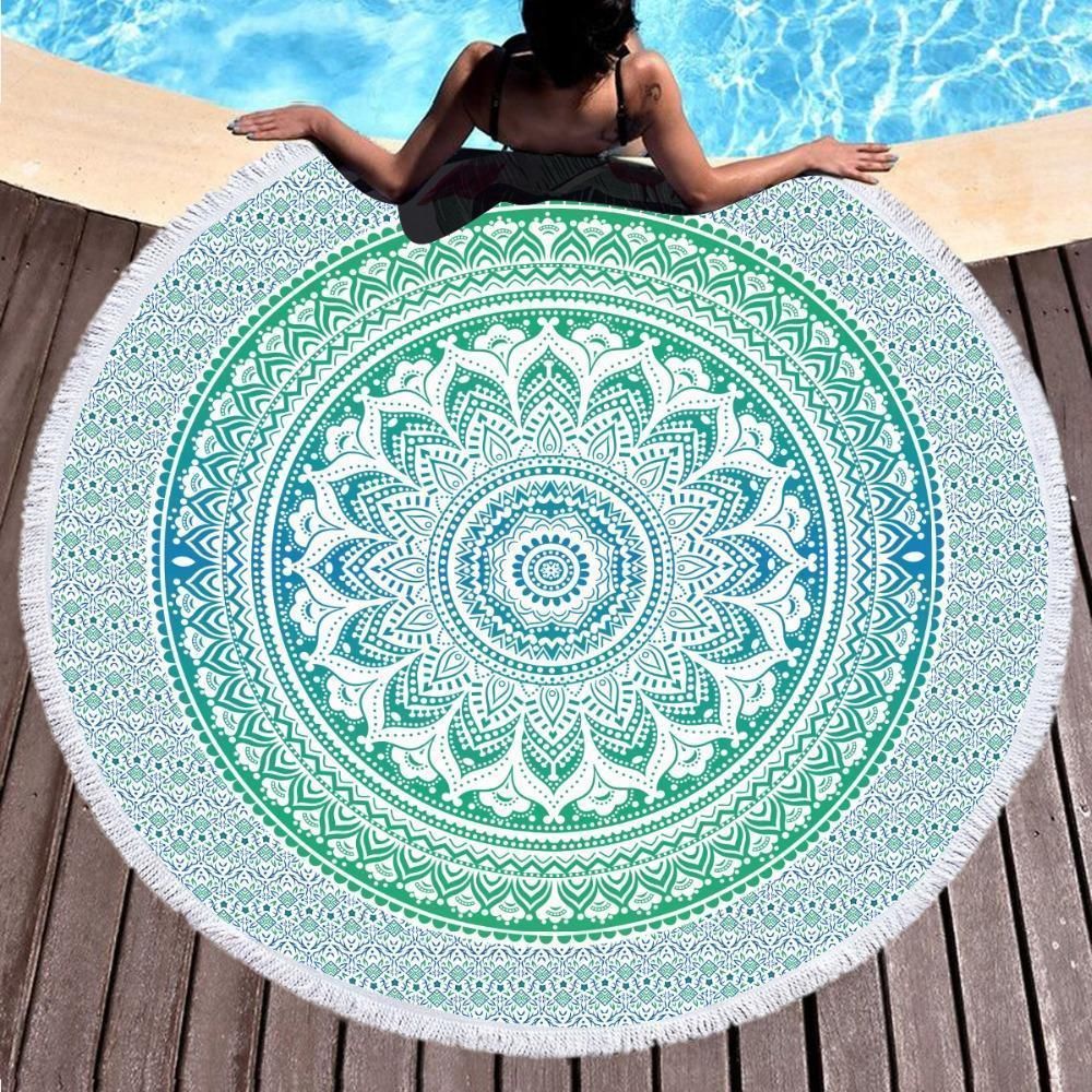 Seminyak Beach Printed Round Beach Towel