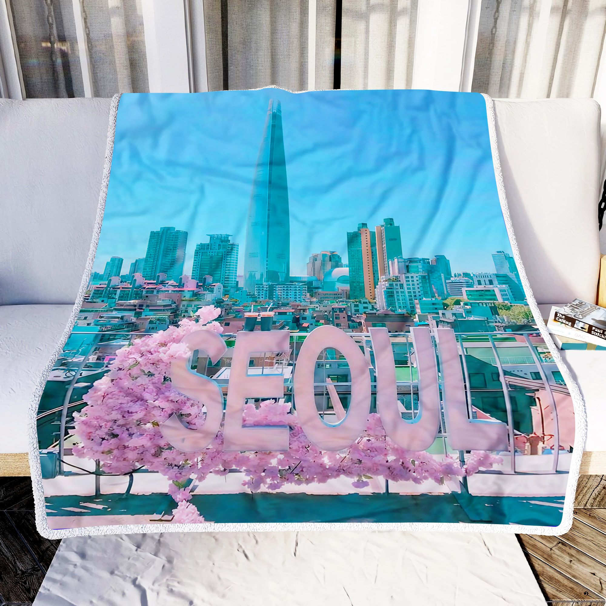 Seoul Scenery Fleece Blanket