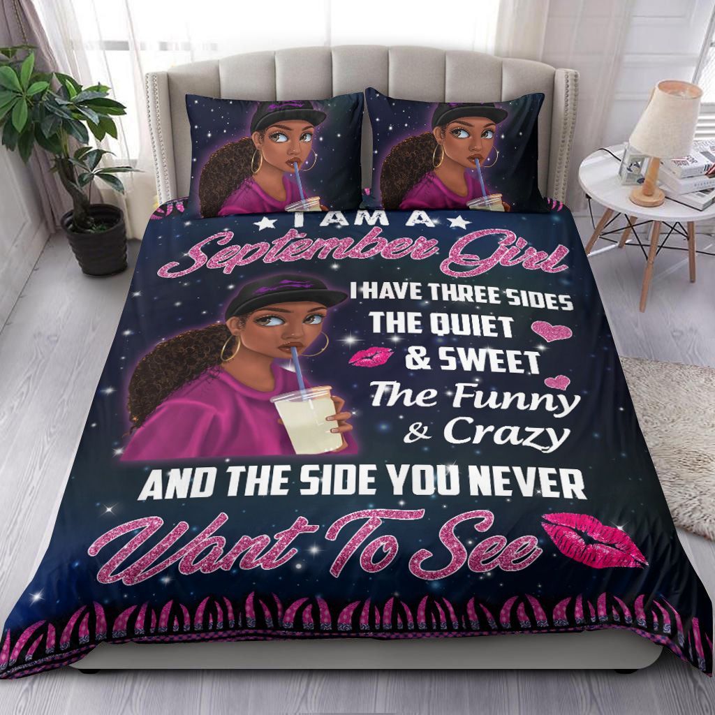 September Black Girl Bedding Set