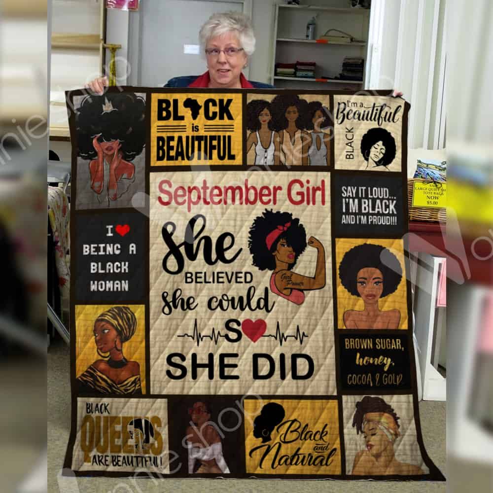 September Black Women Quilt Blanket DHC06021397TD