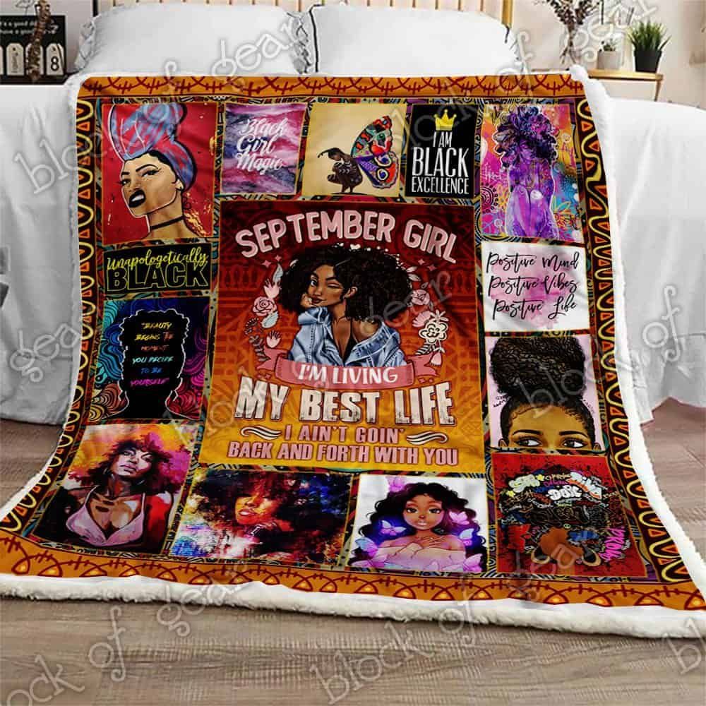 September Girl Sherpa Fleece Blanket