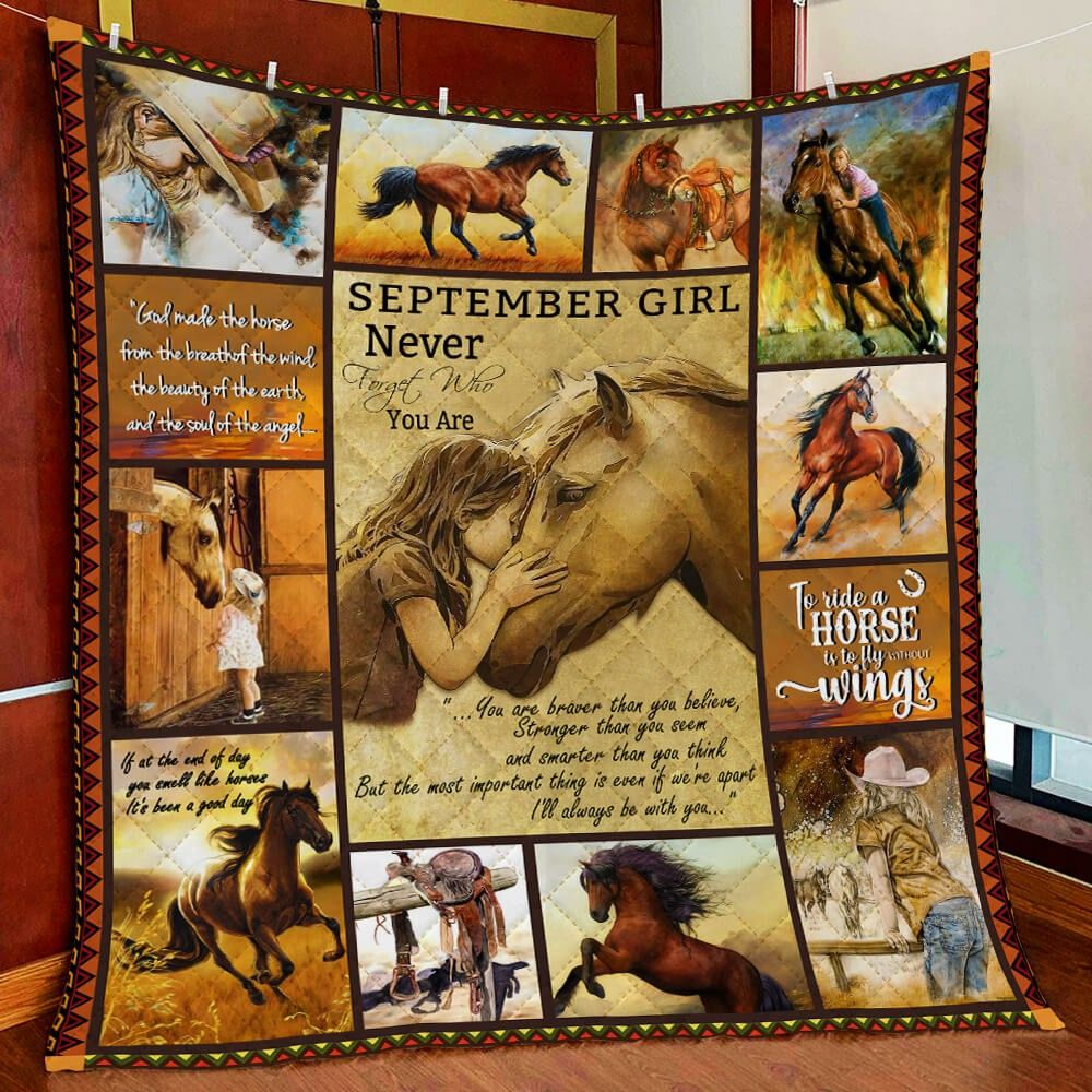 September Girl Love Horse DD2209108CL Quilt Blanket