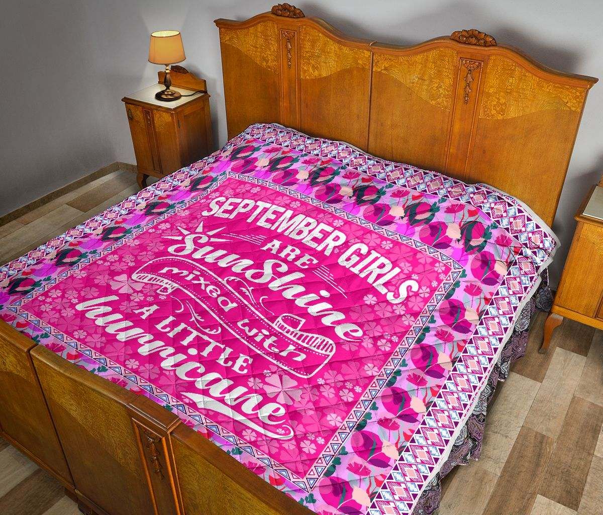 SEPTEMBER GIRLS ARE SUNSHINE MIXED WITH HURRICANE QUILT DHC281111528DD