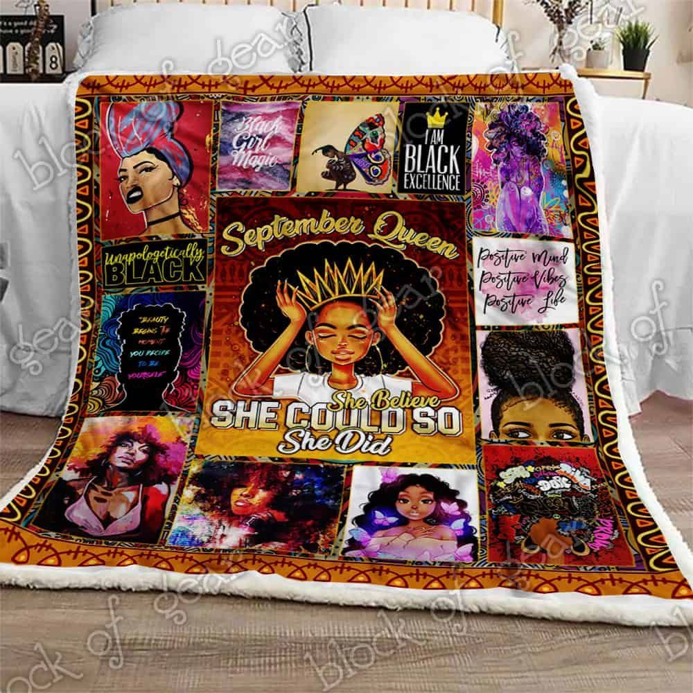 September Queen Sherpa Fleece Blanket