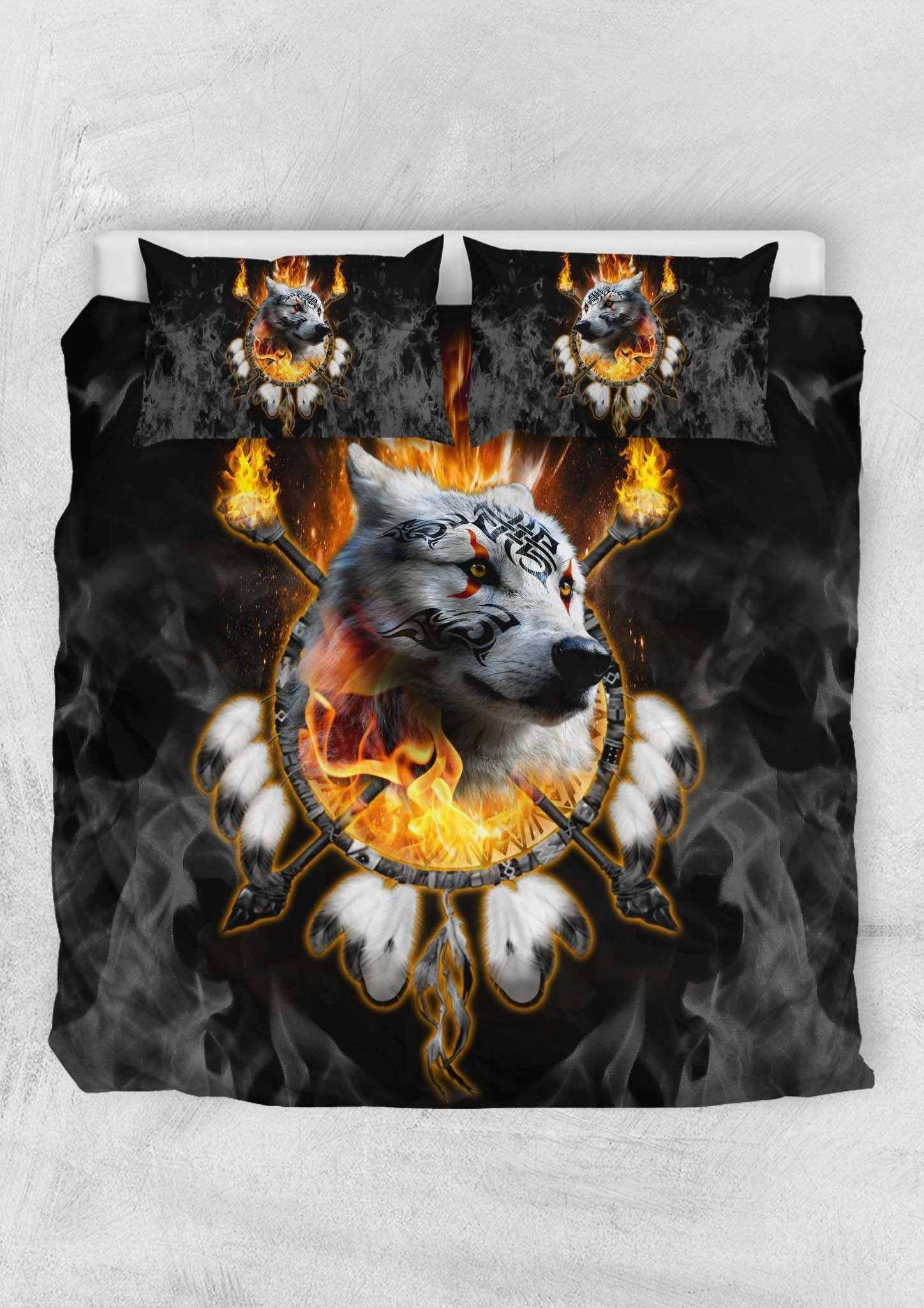 Set Fire Wolf Bedding Set