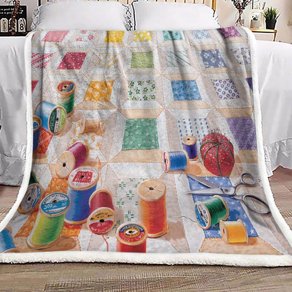 Sewing Sherpa Fleece Blanket