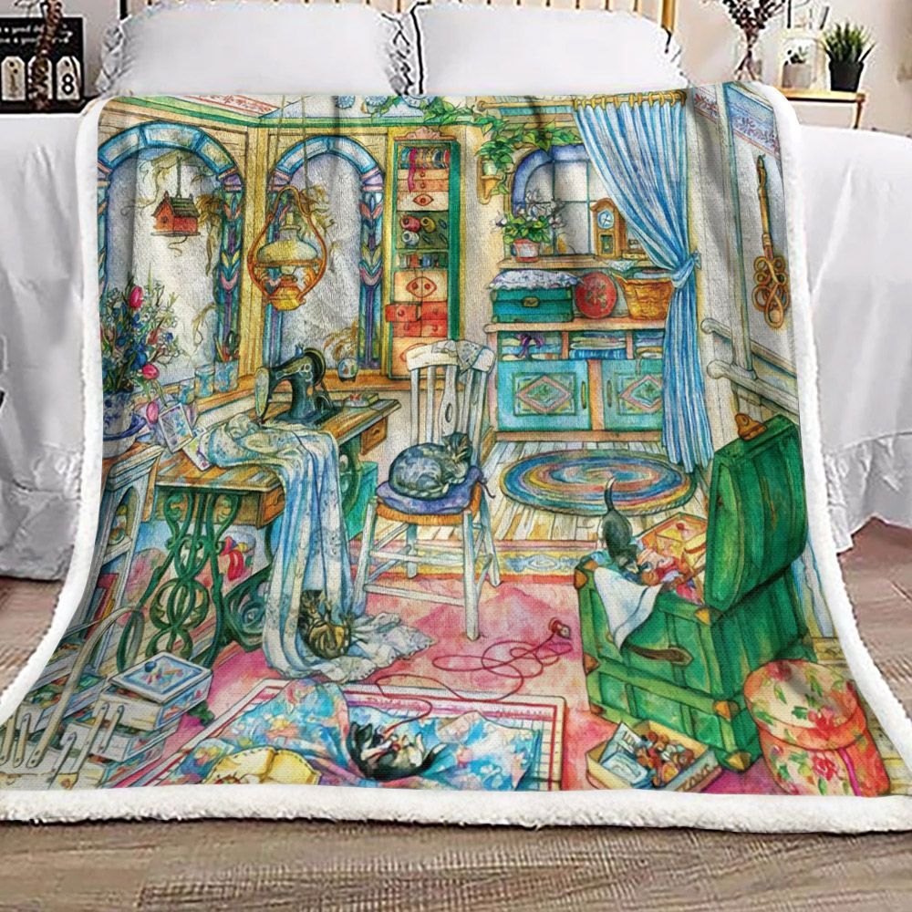 Sewing Sherpa Fleece Blanket