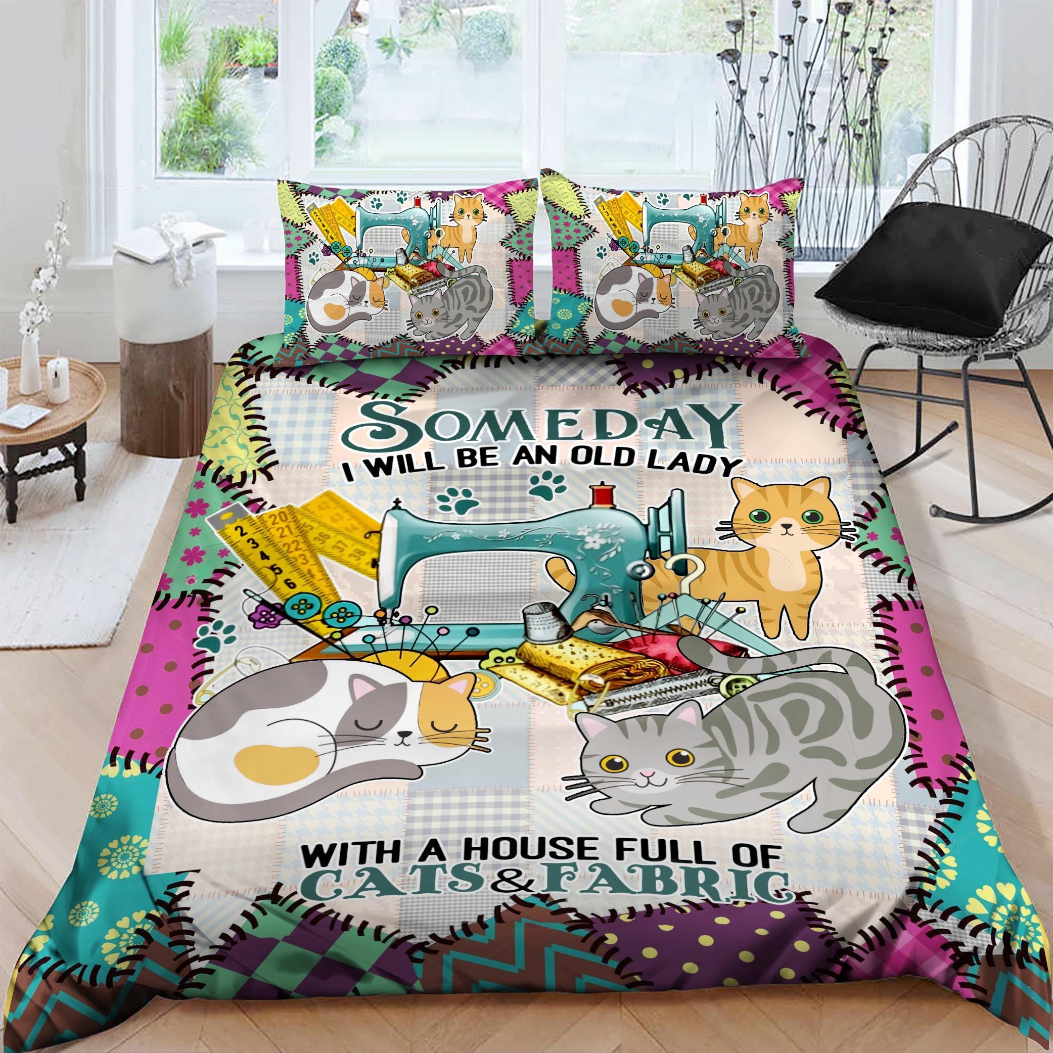 Sewing Cat Bedding Set