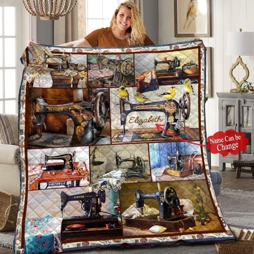 Sewing Personalized Quilt Blanket HHH090603NH
