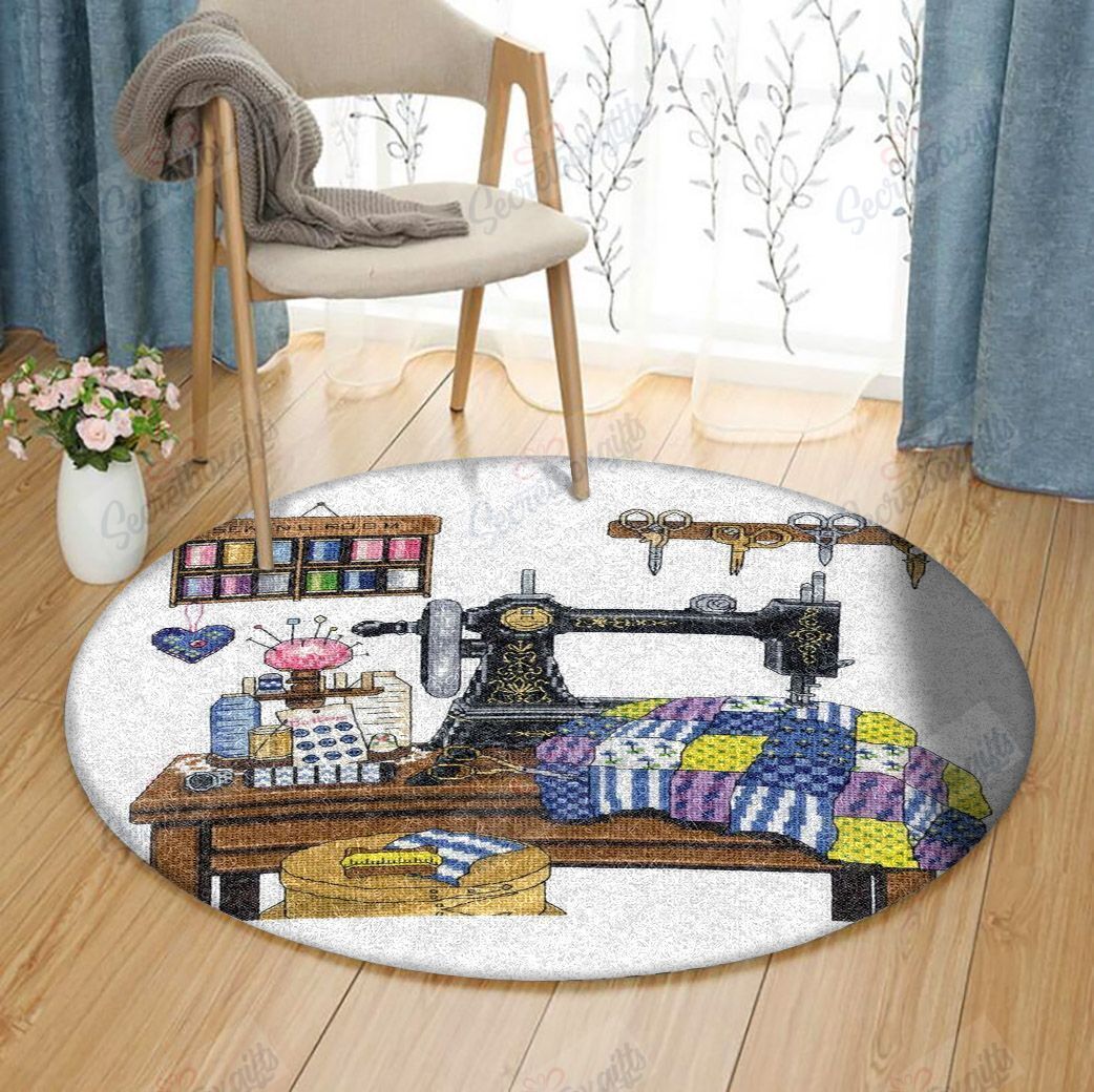 Sewing Room Round Carpet