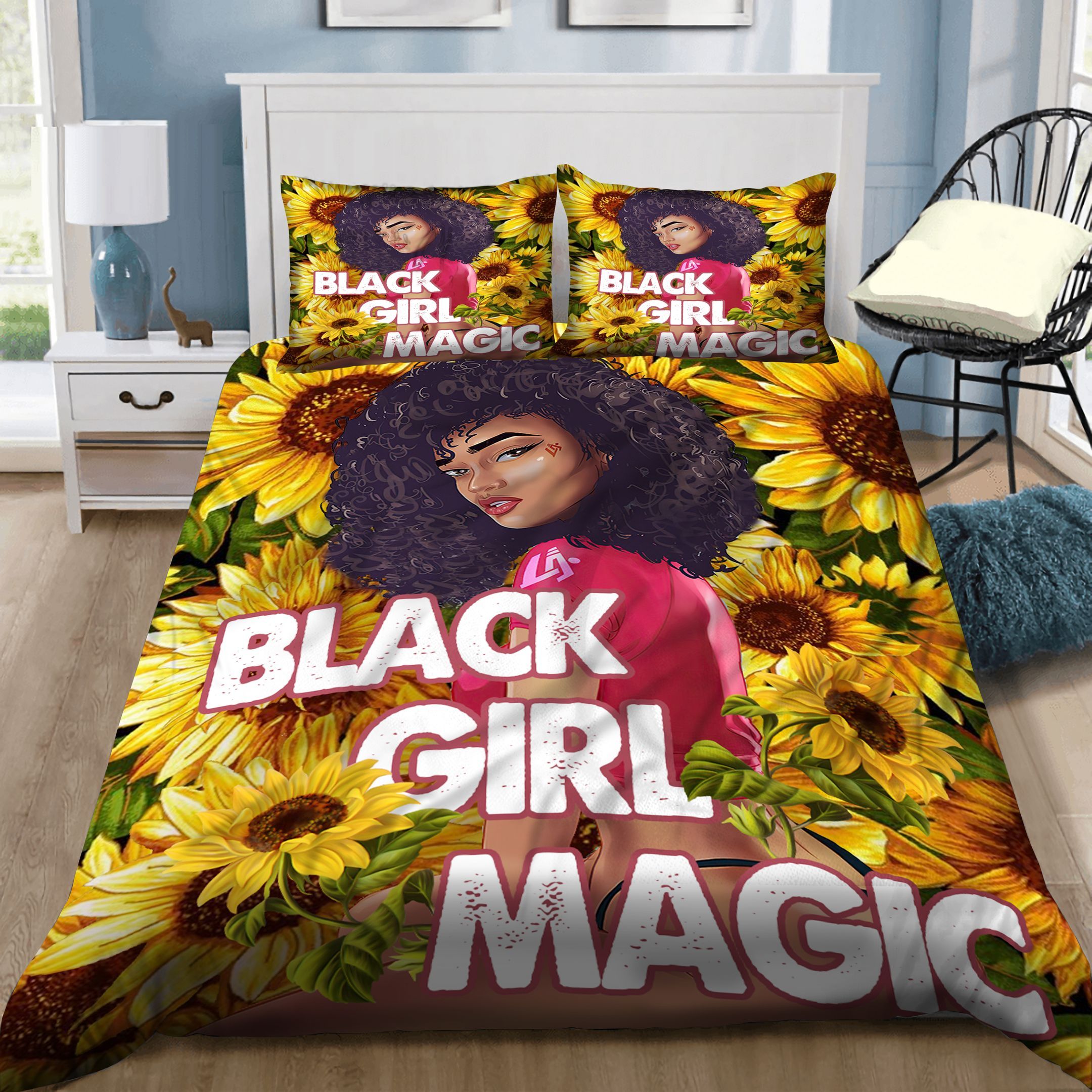 Sexy African Black Girl Bedding Set