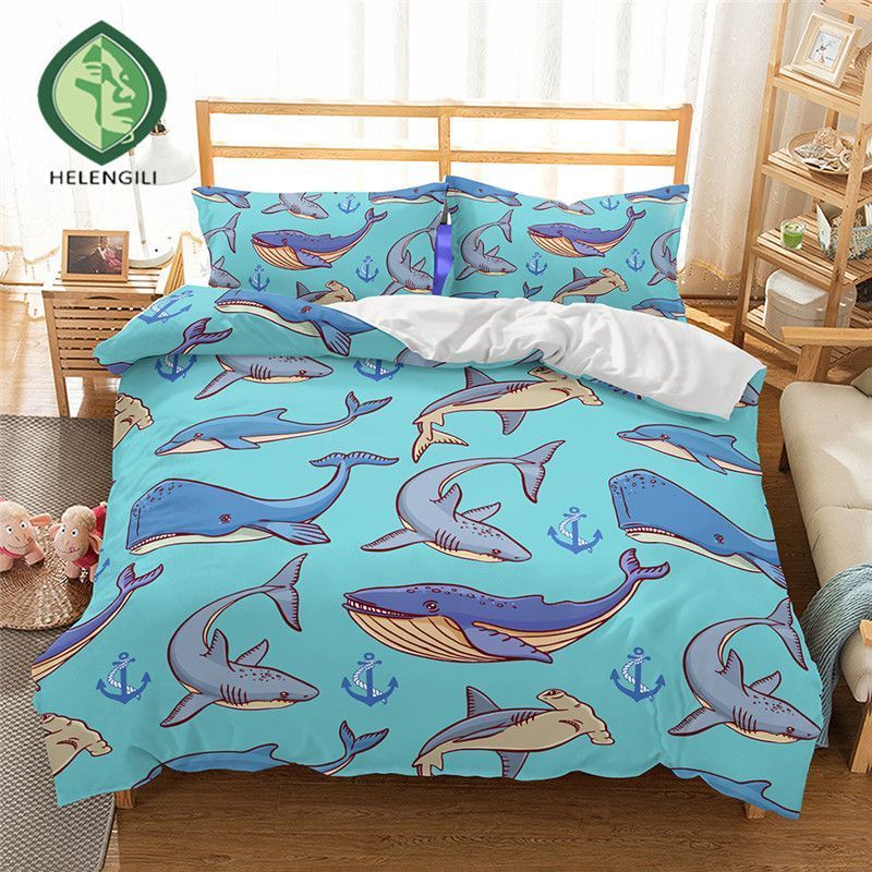 Shark And Whale Bedding Set