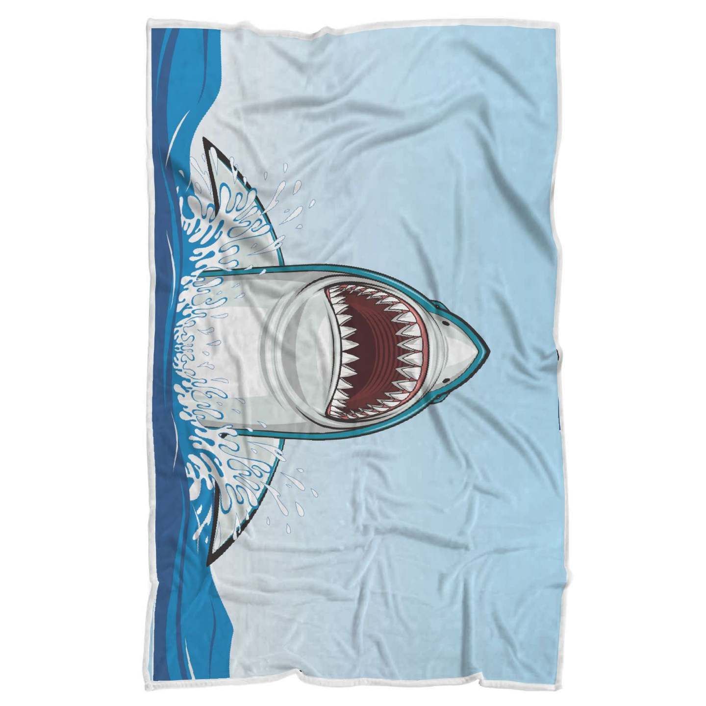 Shark Bite Sherpa Fleece Blanket