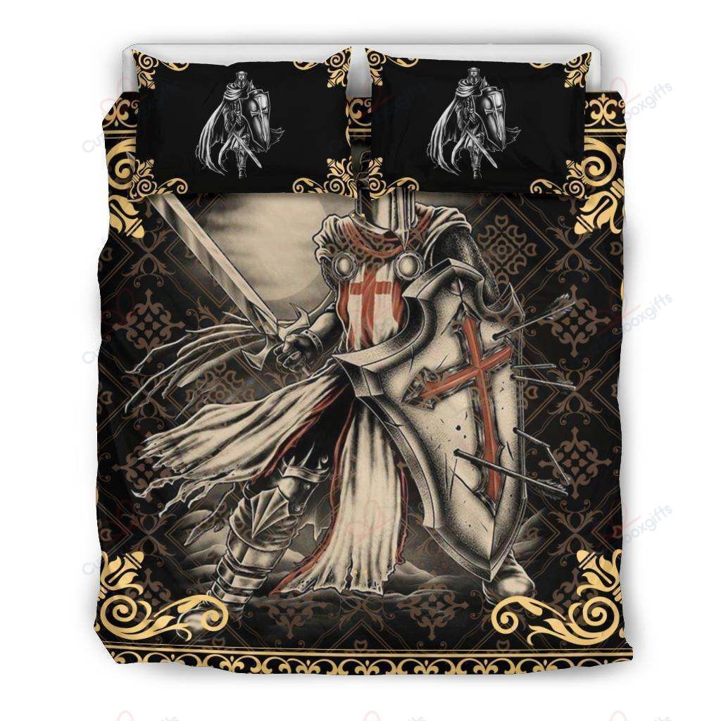 Shark Bite Red Cross Printed Bedding Set