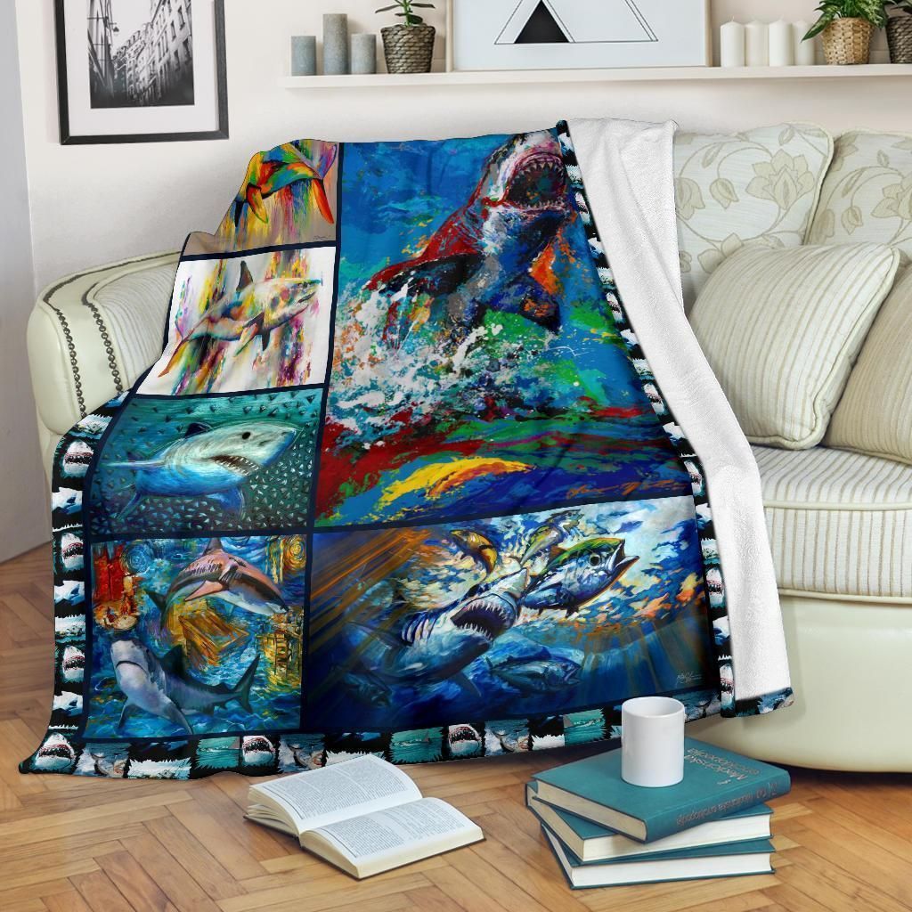 Shark Sherpa Fleece Blanket