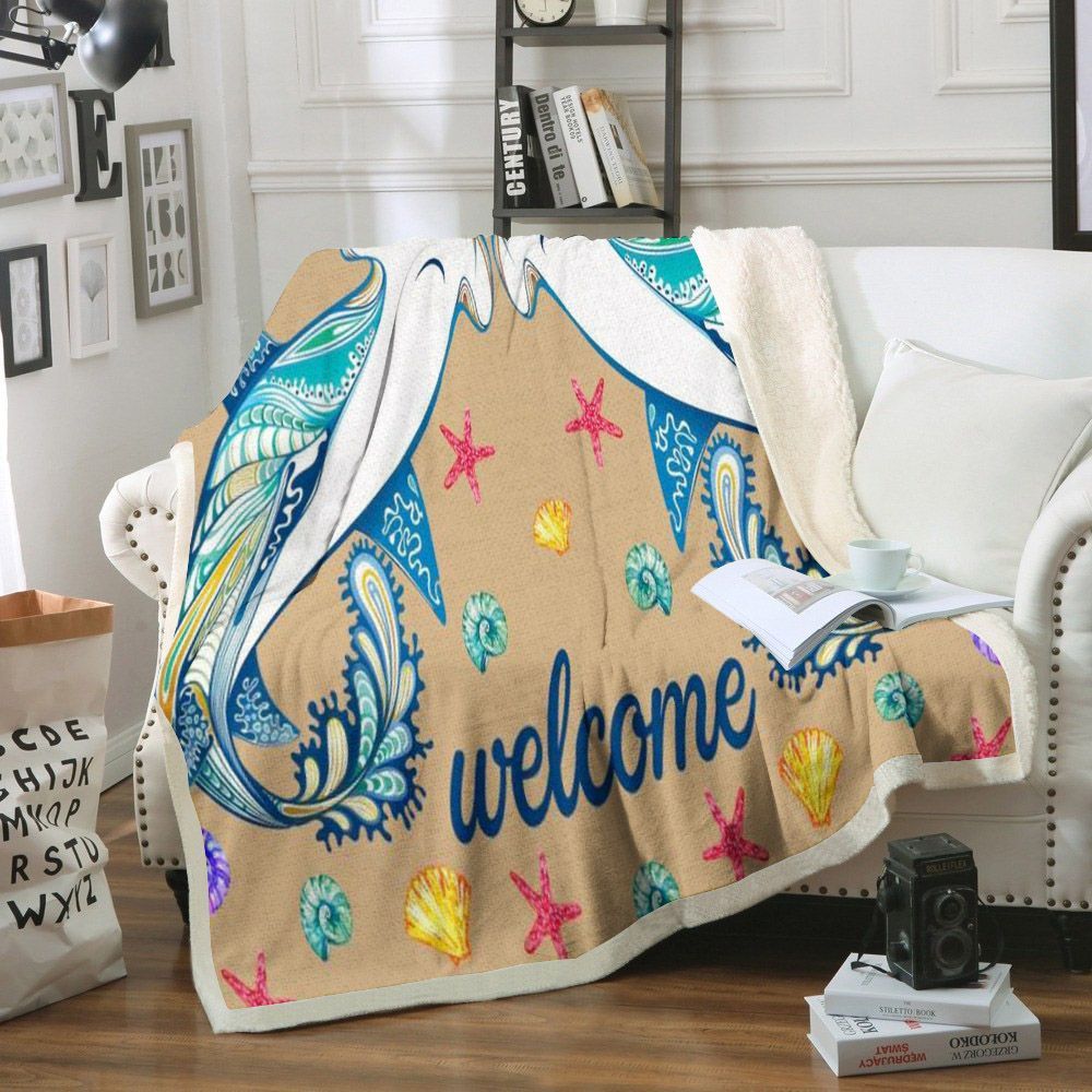 Shark Sherpa Fleece Blanket