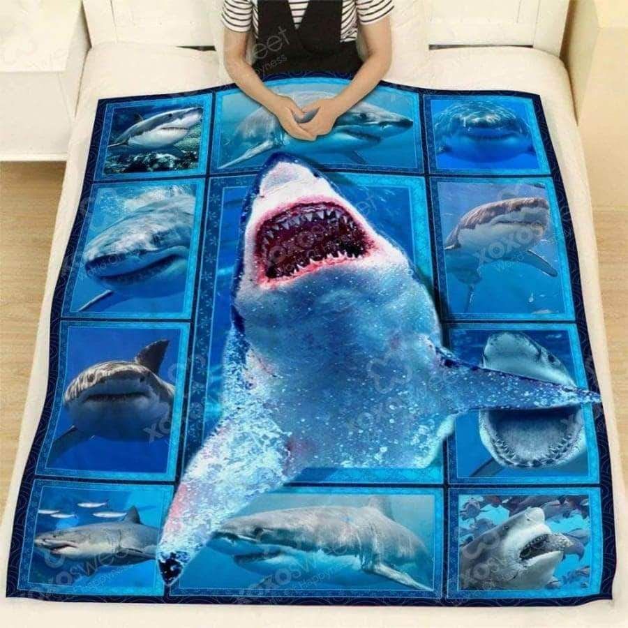 Shark Sherpa Fleece Blanket