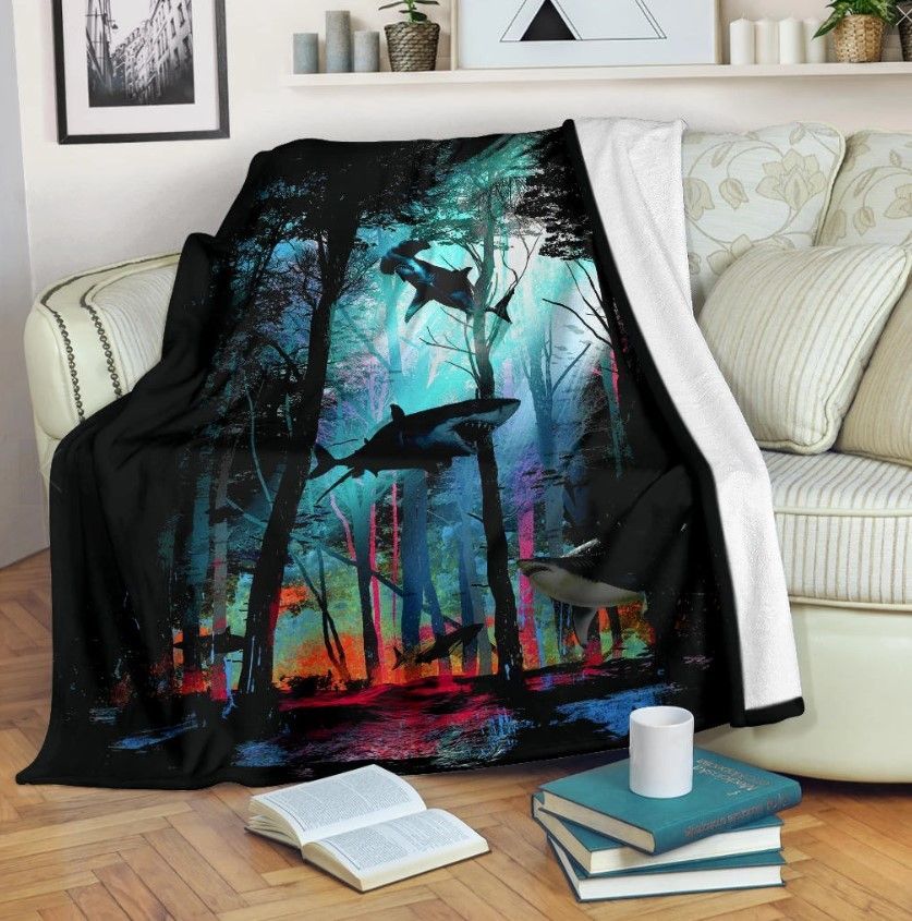 Shark Sherpa Fleece Blanket