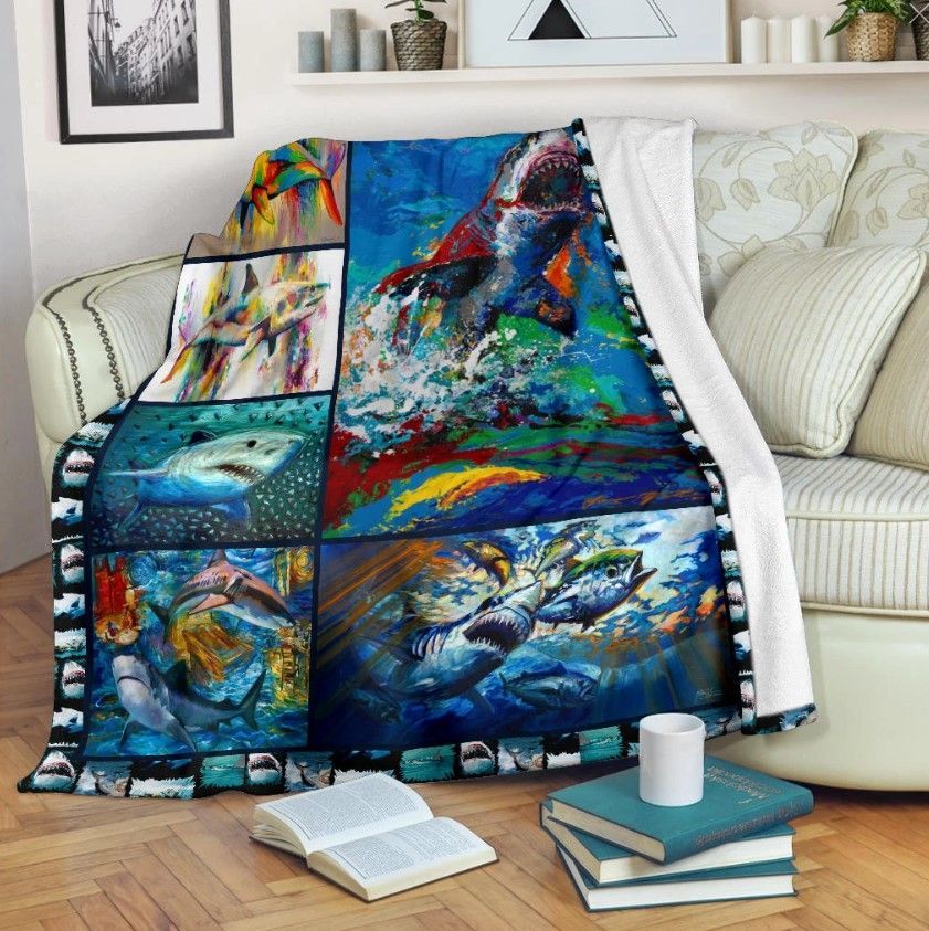 Shark Sherpa Fleece Blanket
