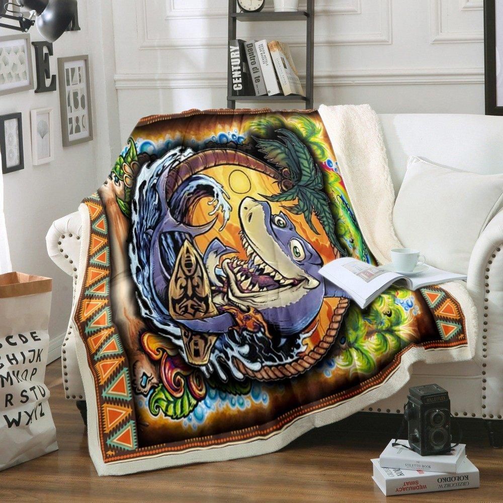 Shark Sherpa Fleece Blanket