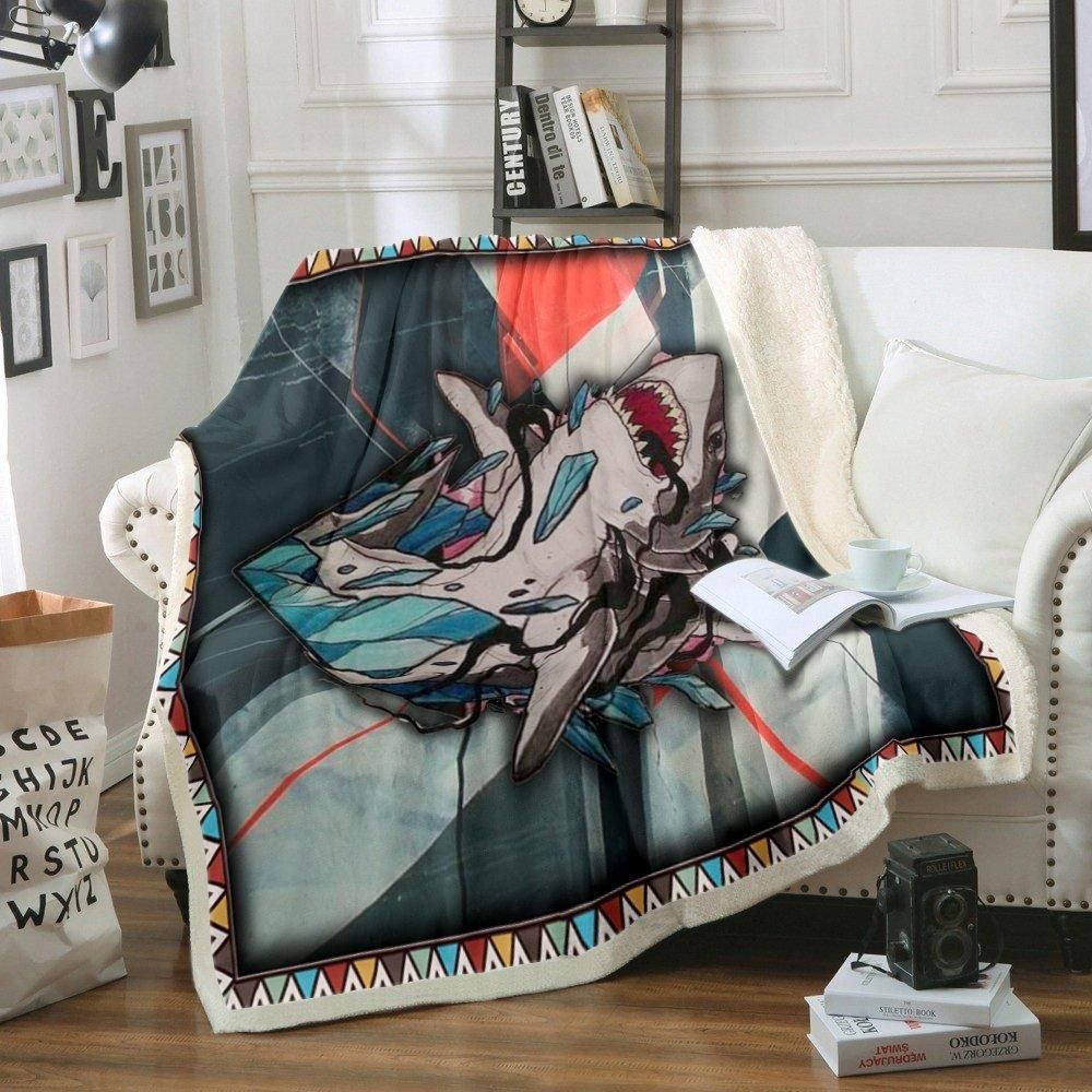 Shark Sherpa Fleece Blanket