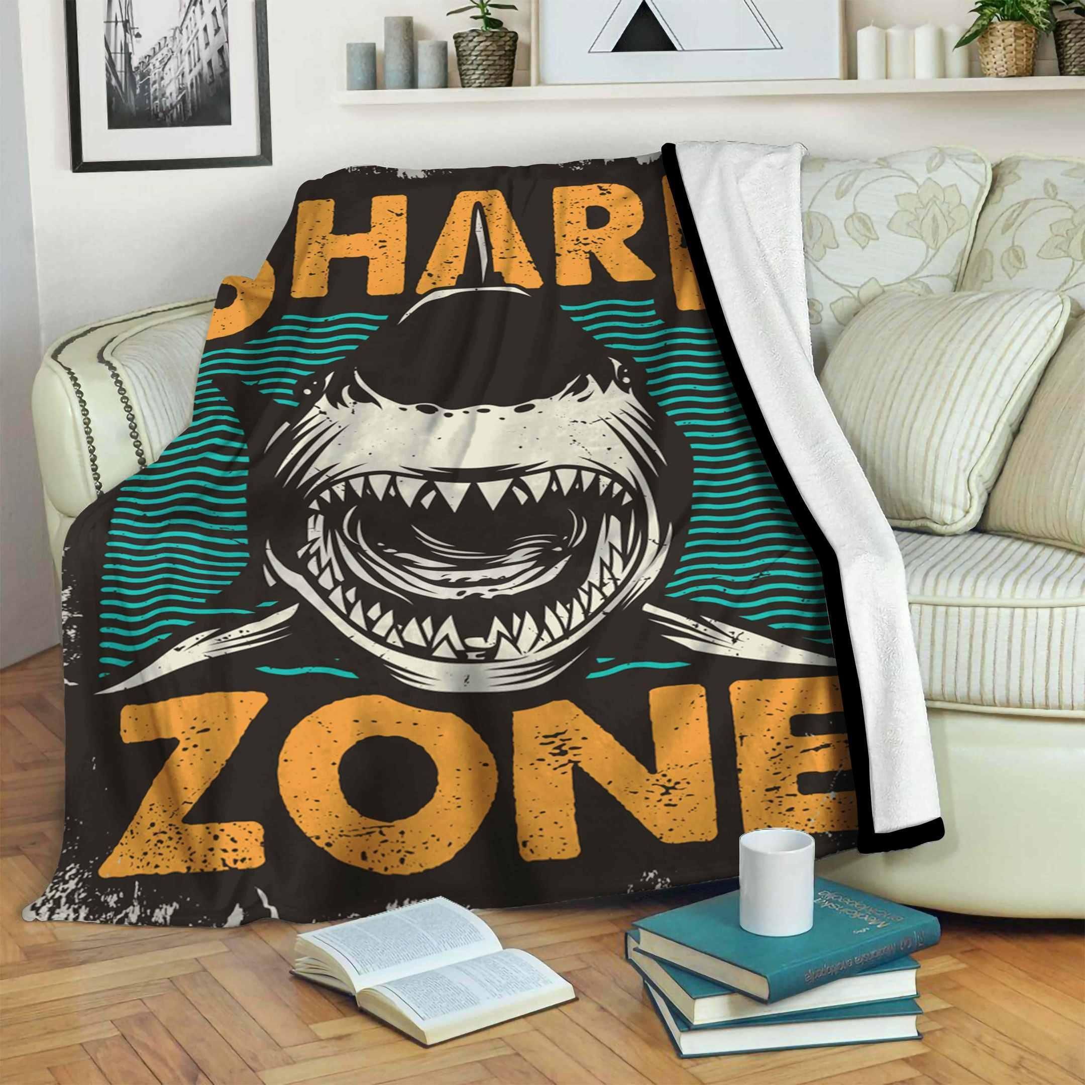 Shark Sherpa Fleece Blanket