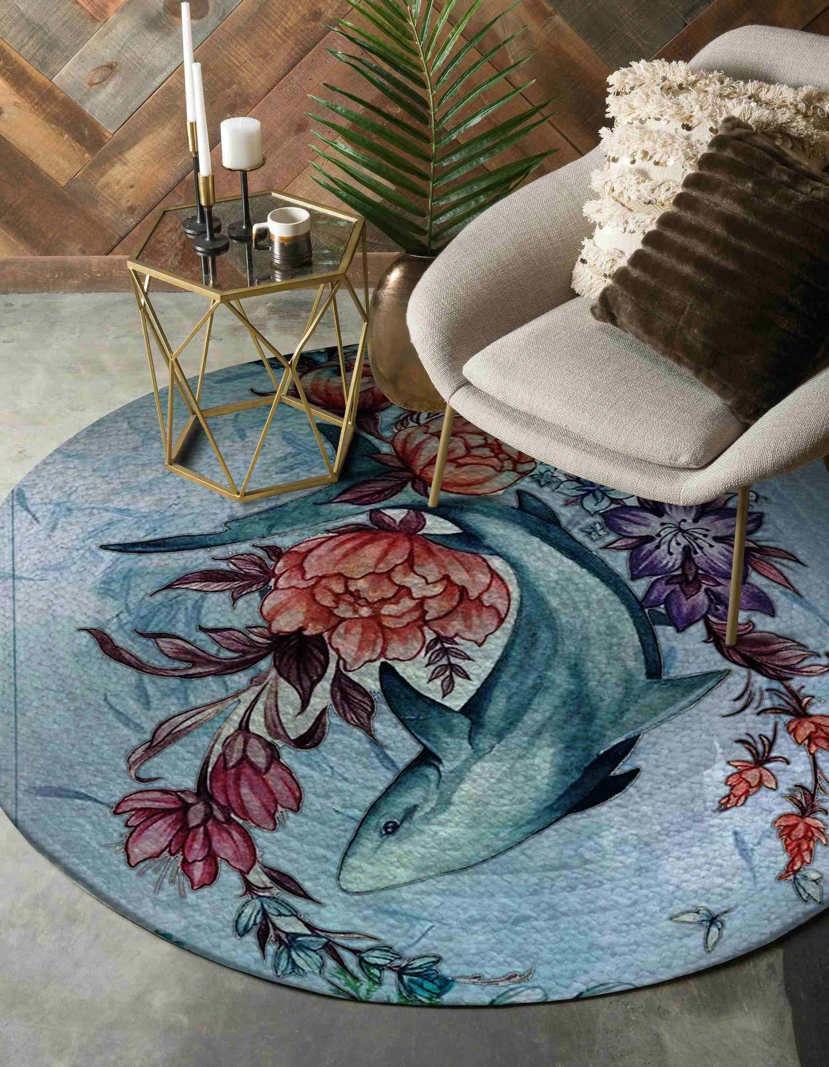 Shark Round Carpet