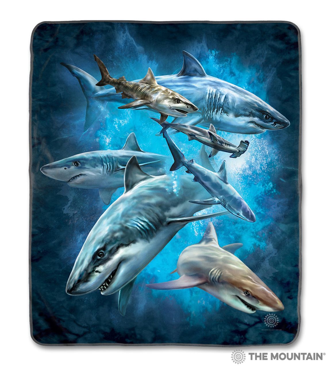 Shark Collage Sherpa Fleece Blanket