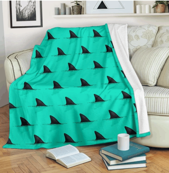 Shark Fin Sherpa Fleece Blanket
